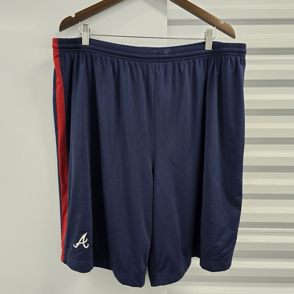Nike Team Atlanta Braves MLB Dri-FIT Shorts Men's XL Navy Red Athletic